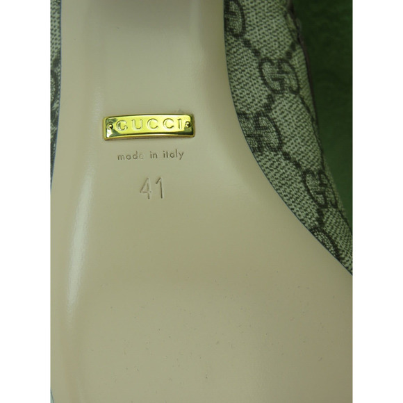 GUCCI 70170 SUPREME LEATHER BELT GG METAL LOGO MONOGRAM BEIGE SHORT ZIP BOOTS 41 - Picture 11 of 13